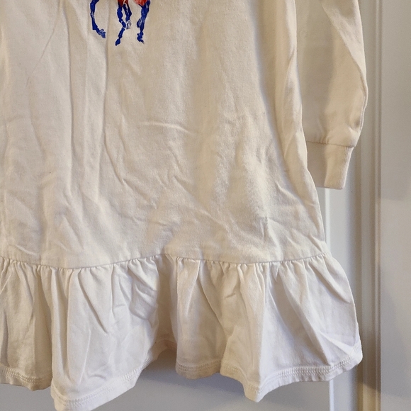 Ralph Lauren 24 Month White Dress with Colorful Horse Design - Picture 3 of 6